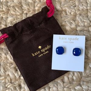 Kate Spade Sea Blue Cushion Cut Gumdrop Earrings